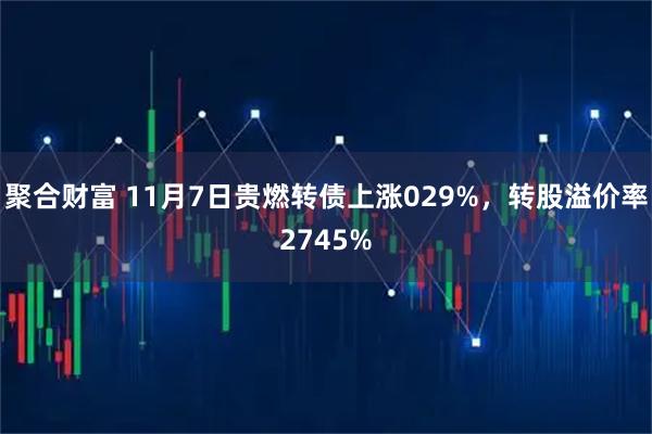 聚合财富 11月7日贵燃转债上涨029%，转股溢价率2745%