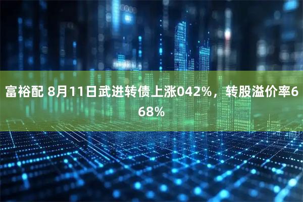 富裕配 8月11日武进转债上涨042%，转股溢价率668%